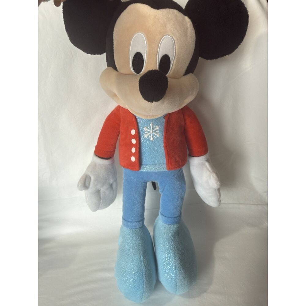 Disney Holiday Mickey Mouse Plush Cuddle Toy Snowflake 22 large
